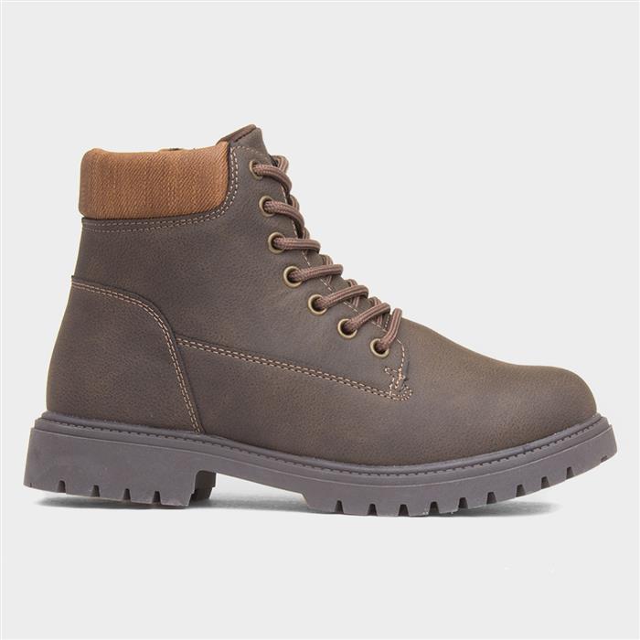 Jamie Boys Brown Zip Ankle Boot