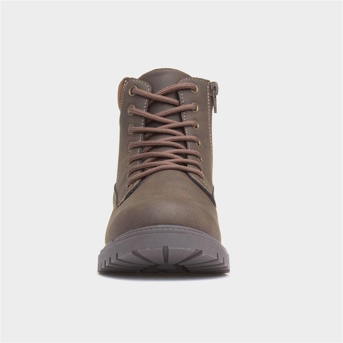 Jamie Boys Brown Zip Ankle Boot