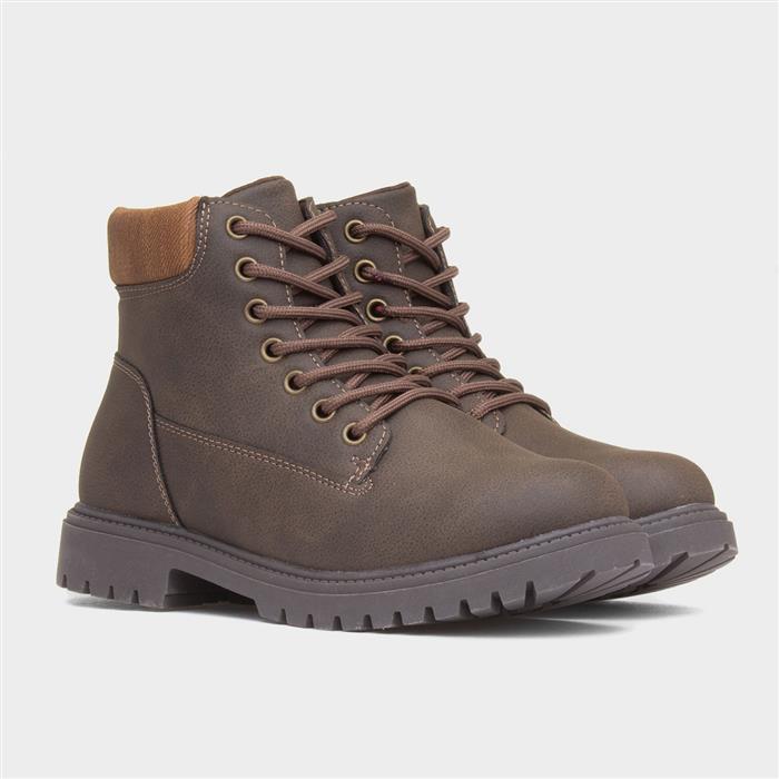 Jamie Boys Brown Zip Ankle Boot