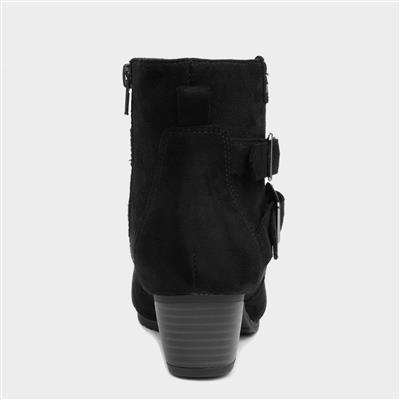 Fleur Girls Black Ankle Boot