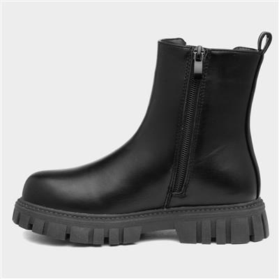 Lilley Junior Jo Girls Black Zip Up Chelsea Boot-284028 | Shoe Zone
