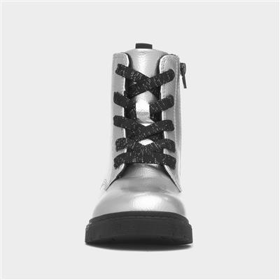 Jill Girls Silver Ankle Boot