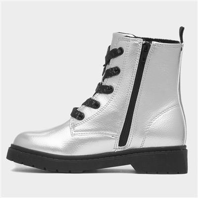 Jill Girls Silver Ankle Boot