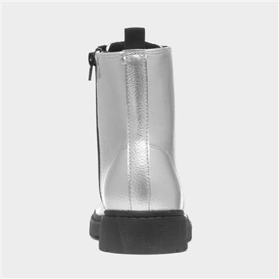 Jill Girls Silver Ankle Boot