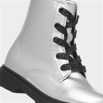Jill Girls Silver Ankle Boot