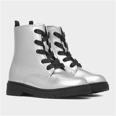 Jill Girls Silver Ankle Boot