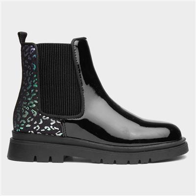 Eva Kids Black Shiny Boot