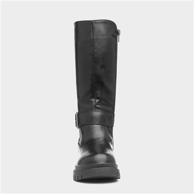 Girls Black Long Leg Boot