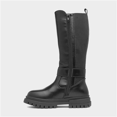Girls Black Long Leg Boot