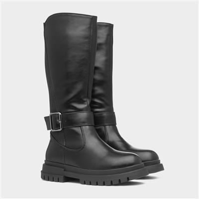 Girls Black Long Leg Boot