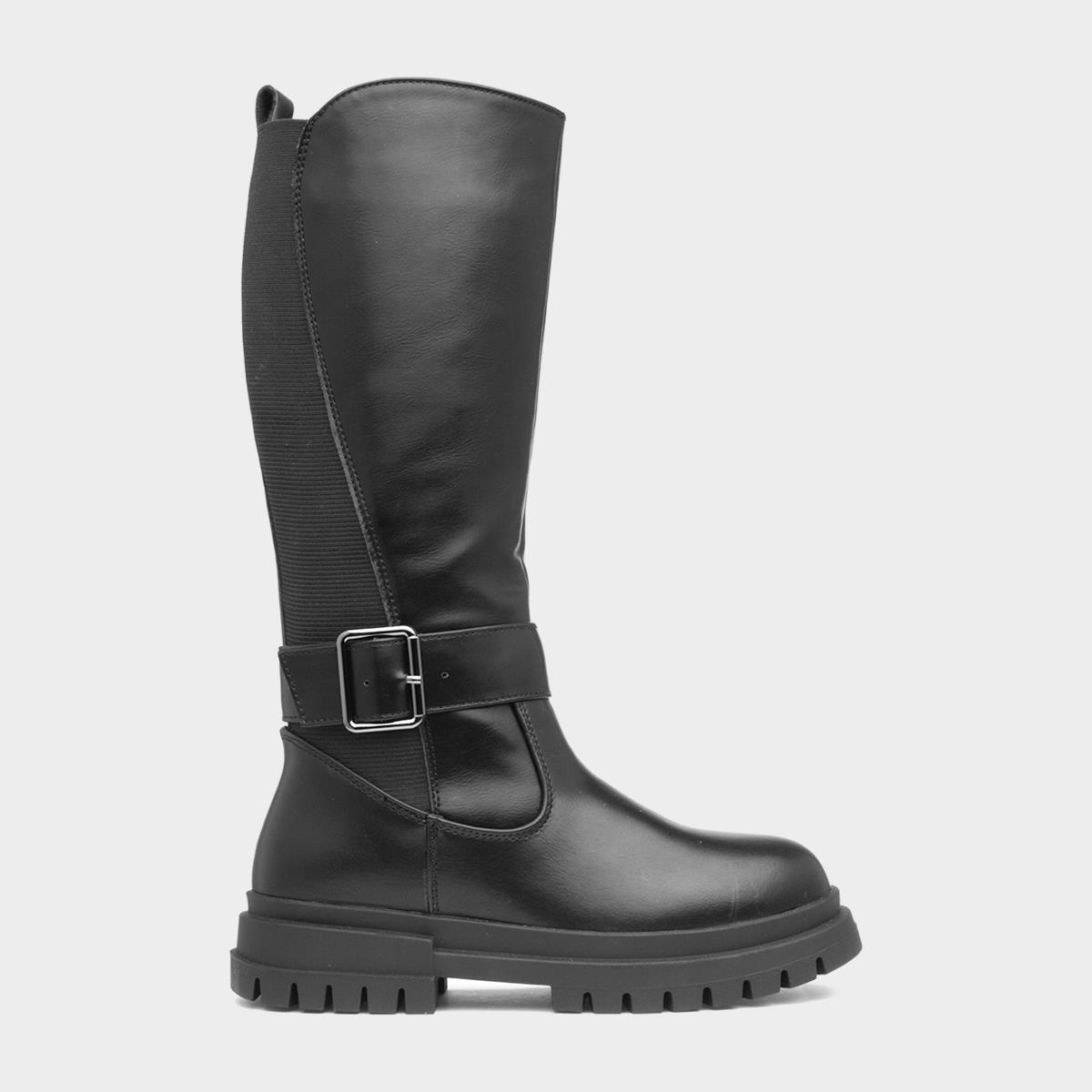 Girls Black Long Leg Boot