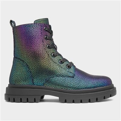 Girls Multi Lace Up Boot