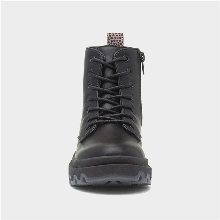 Joanna Girls Black Zip Up Ankle Boot