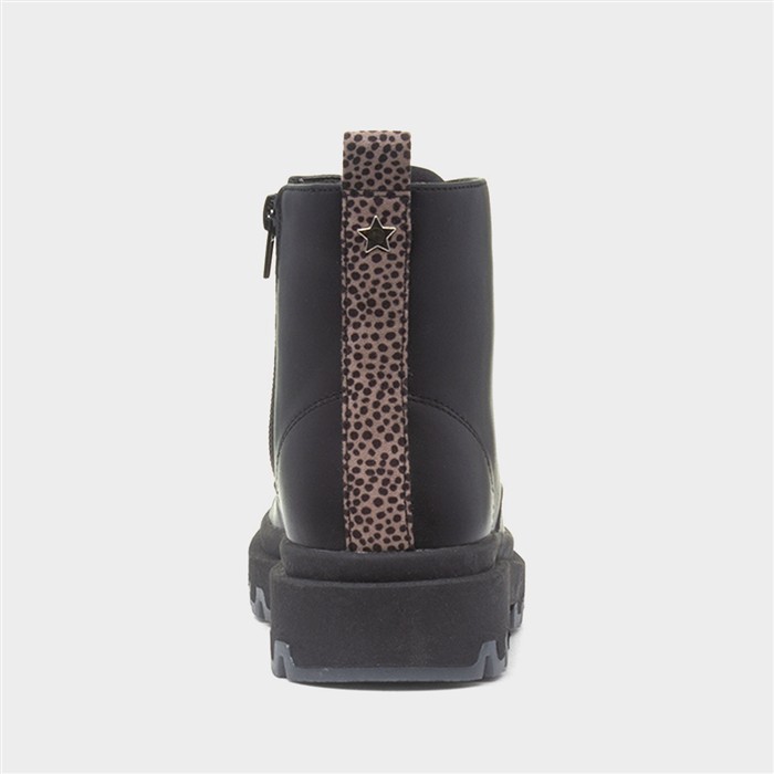 Joanna Girls Black Zip Up Ankle Boot