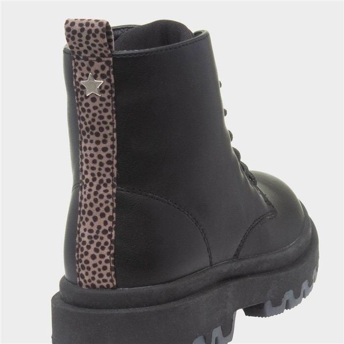 Joanna Girls Black Zip Up Ankle Boot