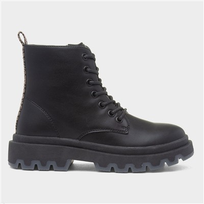 Joanna Girls Black Zip Up Ankle Boot