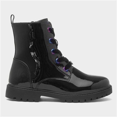 Kids Black Patent Boot