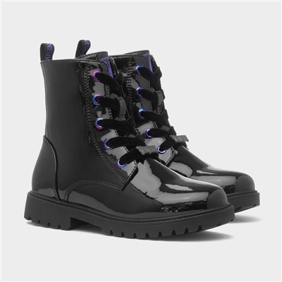 Kids Black Patent Boot