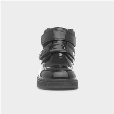 Dream Girls Black Patent Floral Boot