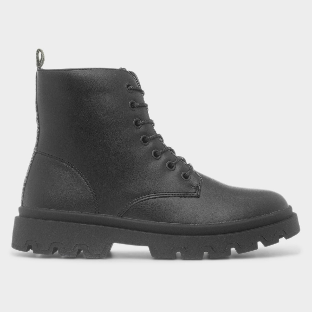 Josie Girls Black Lace Up Ankle Boot
