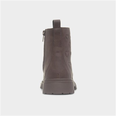 Jacey Girls Brown Lace Up Ankle Boot