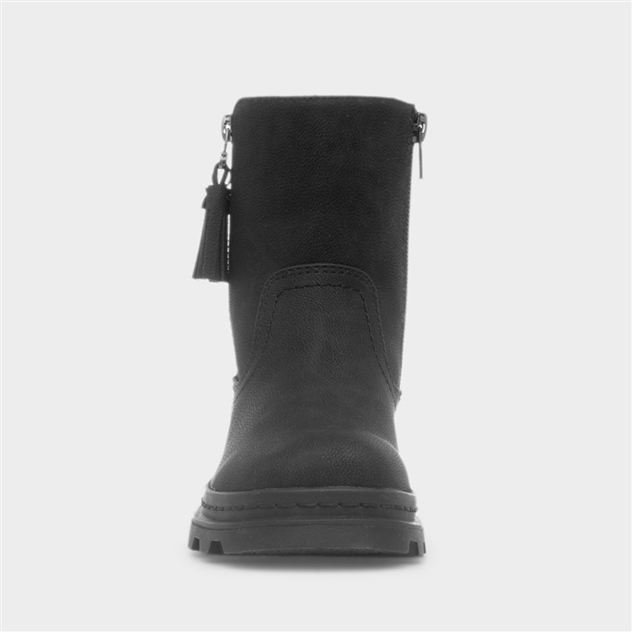 Jazz Girls Black Zip Up Ankle Boot