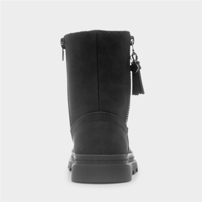 Jazz Girls Black Zip Up Ankle Boot