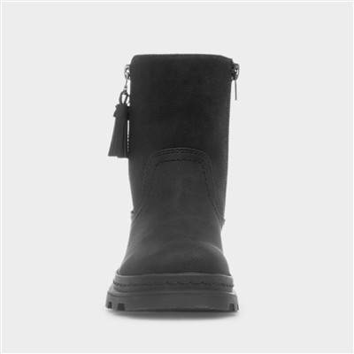 Jazz Girls Black Zip Up Ankle Boot
