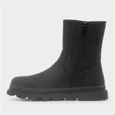 Jazz Girls Black Zip Up Ankle Boot