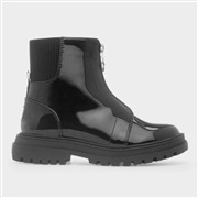 Lilley Junior Jane Girls Black Patent Zip Up Boot (Click For Details)