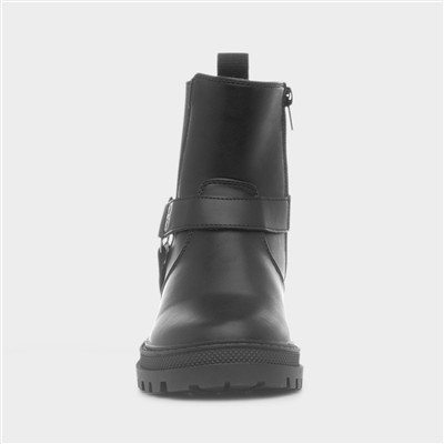Juliette Girls Black Zip Up Boot