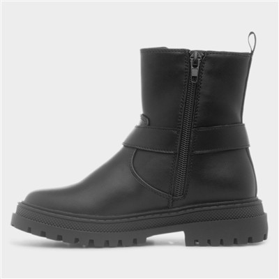 Juliette Girls Black Zip Up Boot