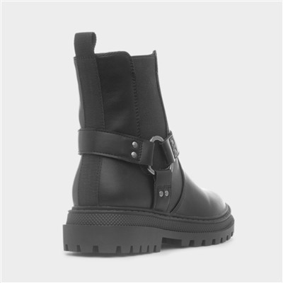 Juliette Girls Black Zip Up Boot