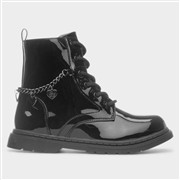 Little Diva Daisy Girls Black Patent Charm Boot (Click For Details)