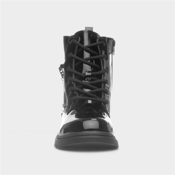 Daisy Girls Black Patent Charm Boot