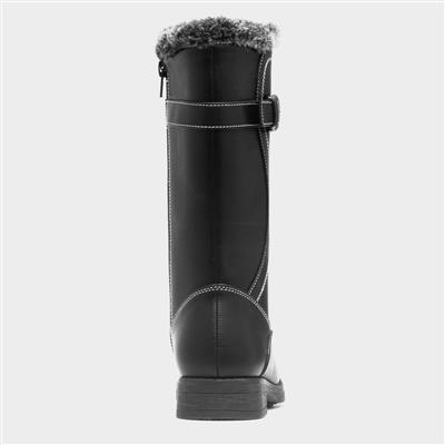 Girls Black Calf Boot