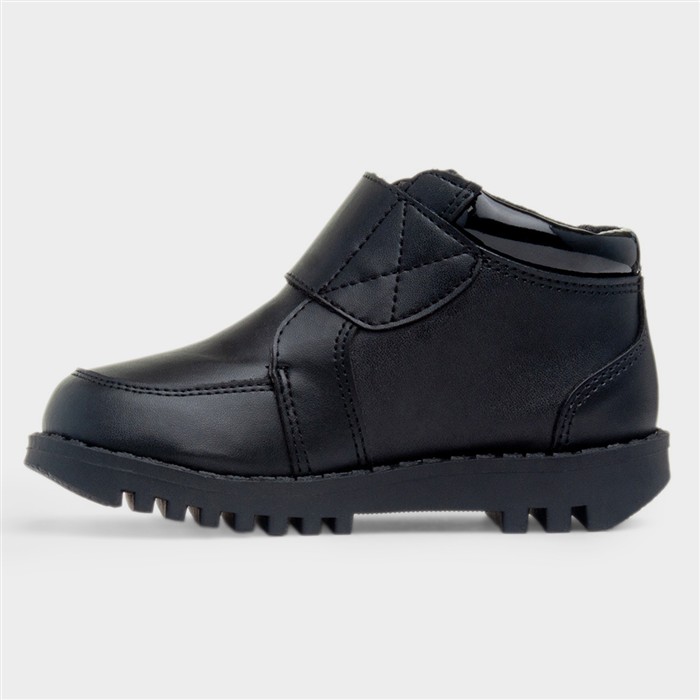 Patsy Girls Black Flower Ankle Boot