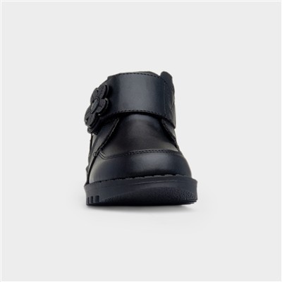 Patsy Girls Black Flower Boot