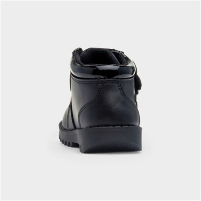 Patsy Girls Black Flower Boot