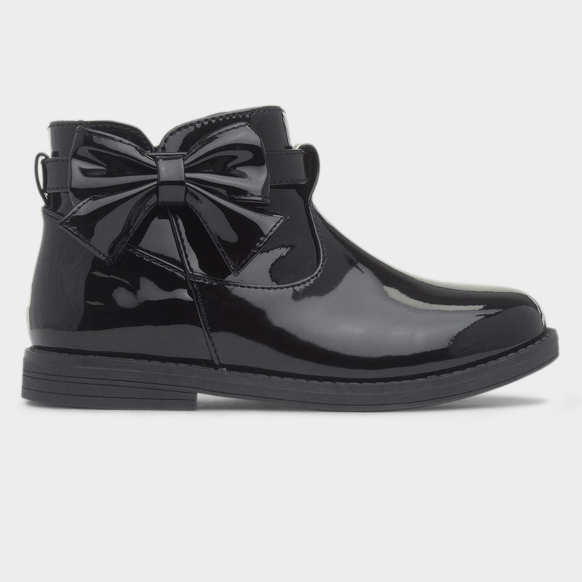 Samantha Girls Black Patent Ankle Boot