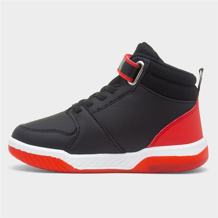 Kids Black Easy Fasten Ankle Boot