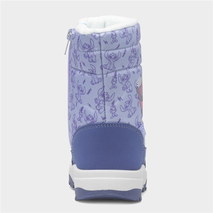 Kids Blue Faux Fur Lined Snow Boot