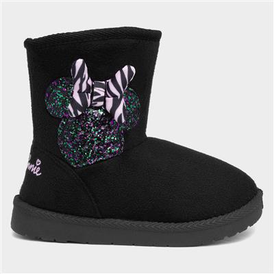 Kids Black Slip On Boot