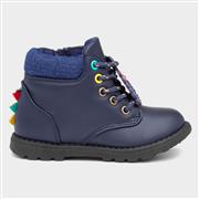 Buckle My Shoe Lewis Dinosaur Kids Navy Boot (Click For Details)