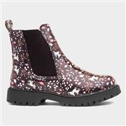 Happy Bee Kids Black Floral Ankle Boot (Click For Details)