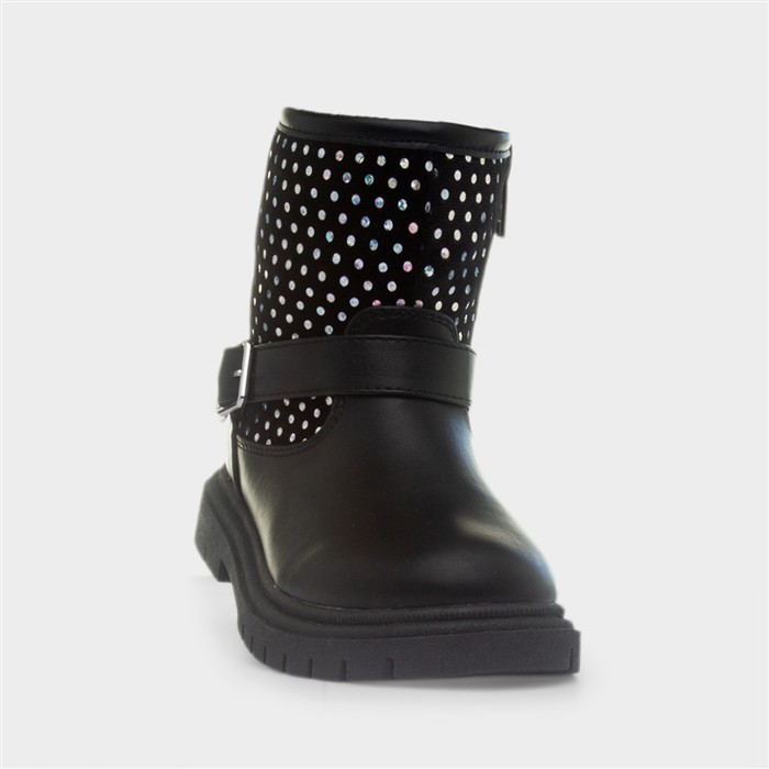 Rue Girls Black Zip Up Ankle Boot