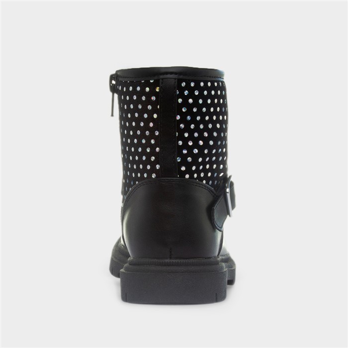 Rue Girls Black Zip Up Ankle Boot
