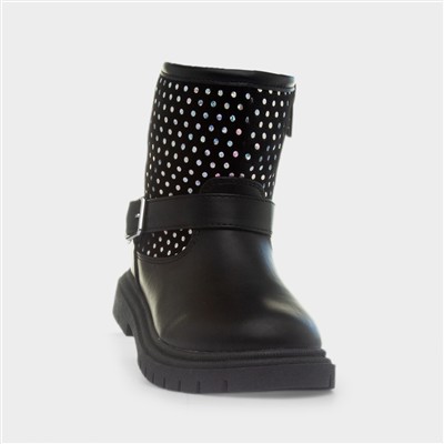 Rue Girls Black Zip Up Ankle Boot