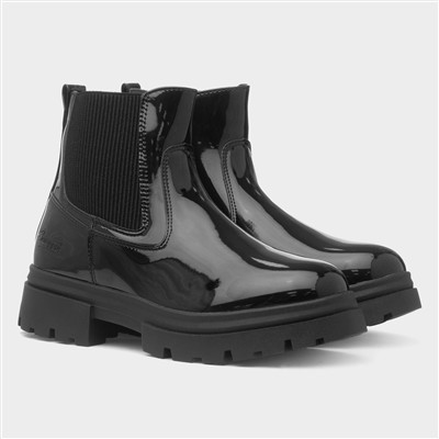 Quinn Girls Black Patent Ankle Boot