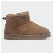 Little Diva Edie Girls Chocolate Ankle Fluffy Boot (Click For Details)